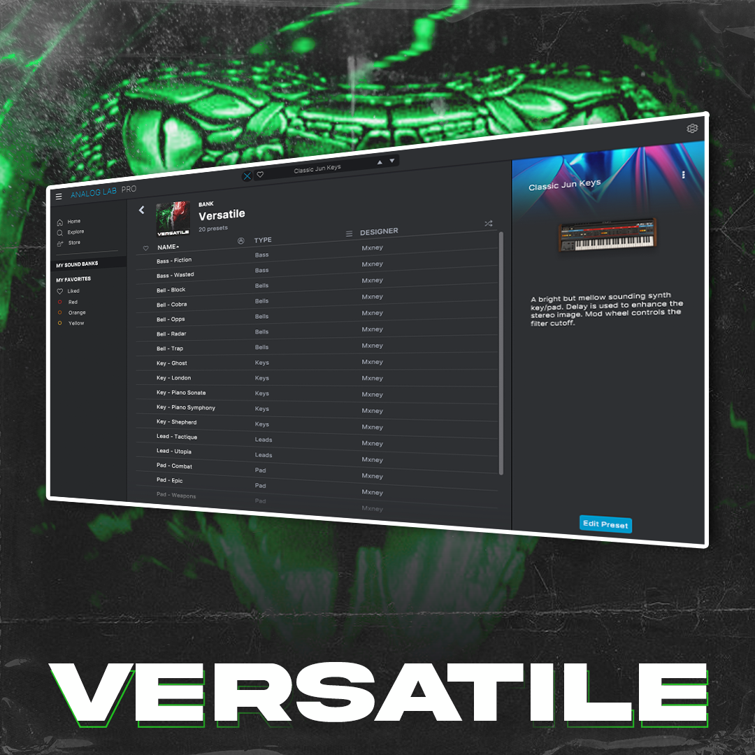 Versatile - Presets Analog Lab (Analog Lab Bank)